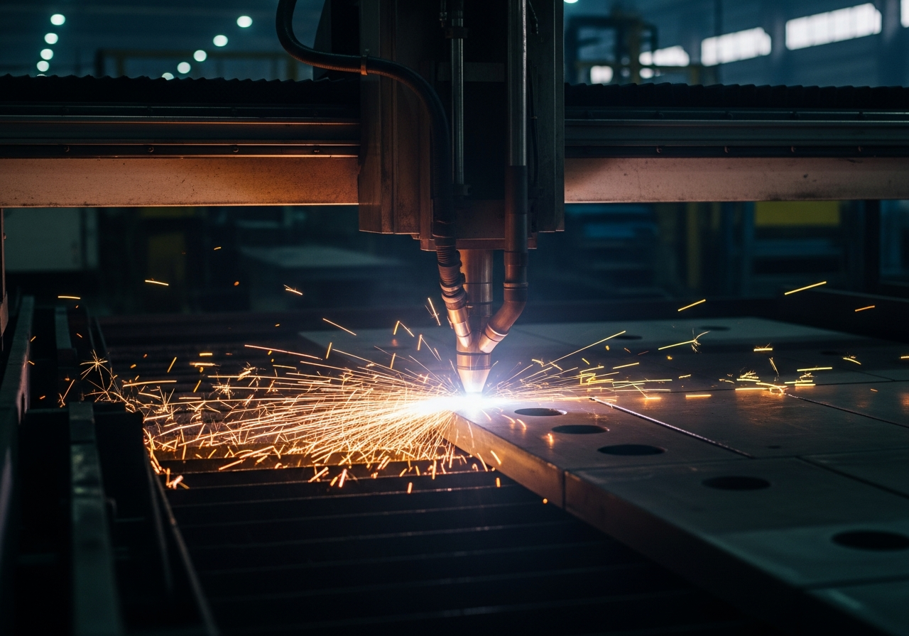 CNC Plasma Cutting — Steel Plate Processing