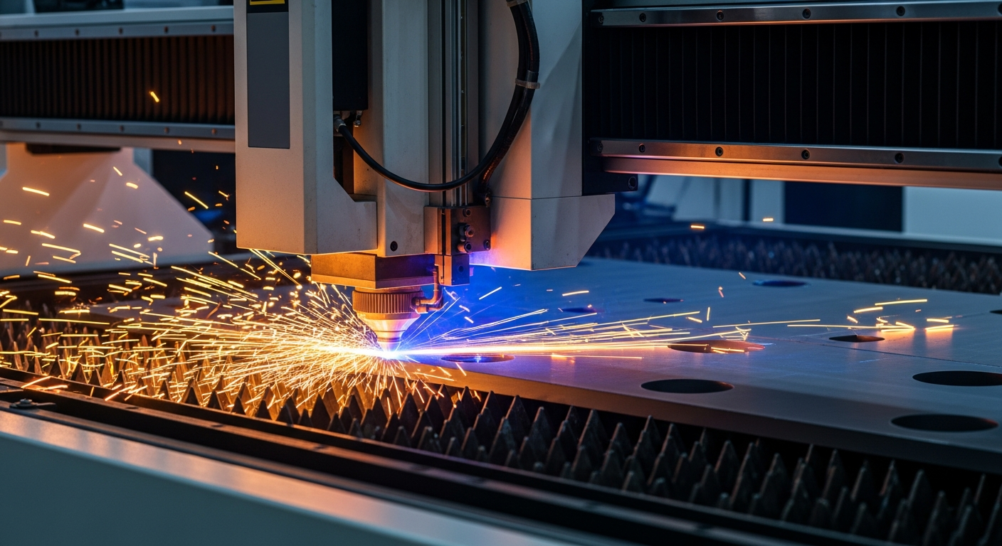 CNC laser cutting and precision fabrication setup at Balaji Engineering Works in Surat